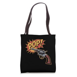 Retro Comic Pop Gun Art Vintage Style Tote Bag