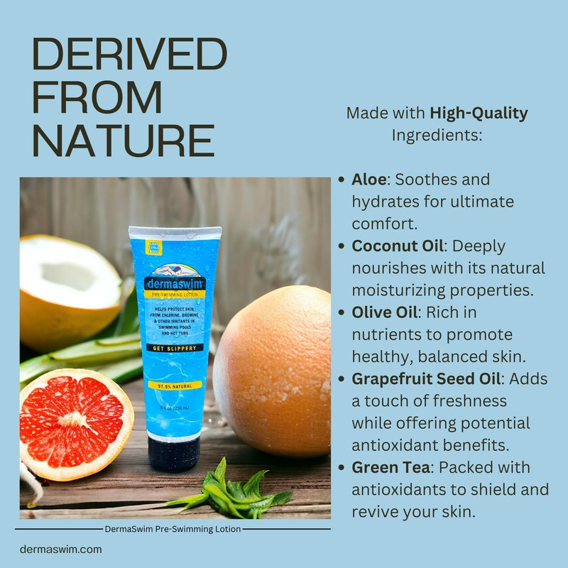 DERMASWIM Pre-Swim Lotion for Chlorine Protection – 8 fl oz