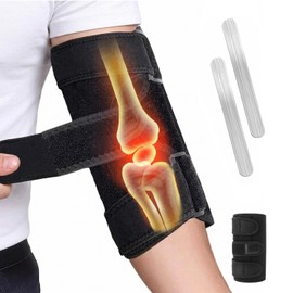 Codera Ajustable para Codo de Tenista y Epicondilitis, Soporte para Codo y Antebrazo Transpirable con 2 Barras de Aluminio Extraíbles, Codera para Epicondilitis para Deportivo y Diario