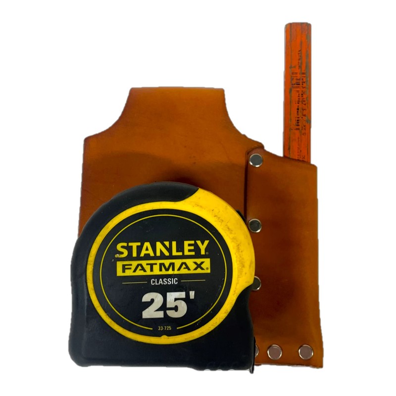 Tape Measure Holder w/Pencil Pouch (Saddle Tan)