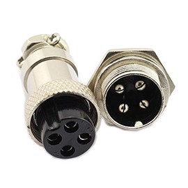 DGZZI 5Pairs GX16 4Pin macho hembra Circular Aviación Conector Enchufe 16MM Panel de alambre Conector de metal