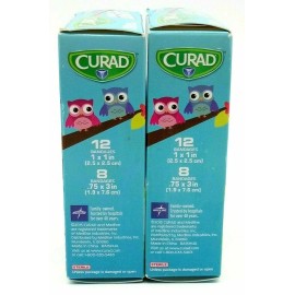 CURAD Kids Bandages Curad Bandages 2 Pack Owl Theme 2X20 Assorted Kid Bandages
