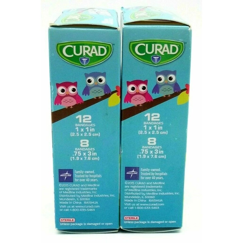 CURAD Kids Bandages Curad Bandages 2 Pack Owl Theme 2X20