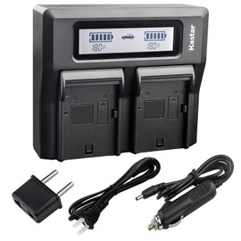 Kastar Fast Dual LCD Charger for Panasonic DMW-BLF19 DMW-BLF19E and Panasonic Lumix DMC-GH3 DMC-GH3A DMC-GH3AGK DMC-GH3GK DMC-GH3H DMC-GH3HGK DMC-GH3KBODY DMC-GH4 DMC-GH4H DMC-GH4A DC-GH5 DC-G9 Camera