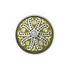 Quiges Women's Click Button 18 mm Chunk Silver-Plated Light Green