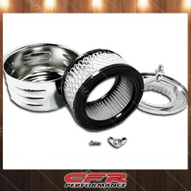 Cobra-Tek Fits  Chevy d 4" Louvered Style Air Cleaner Set 1BBL 2BBL