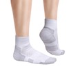YUEDGE Women's Running Socks Breathable Cotton Cushioned Ankle Socks White