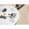 Stephanie Imports Modern Minimalist Frying Pan Shaped Kitchen Wall Clock