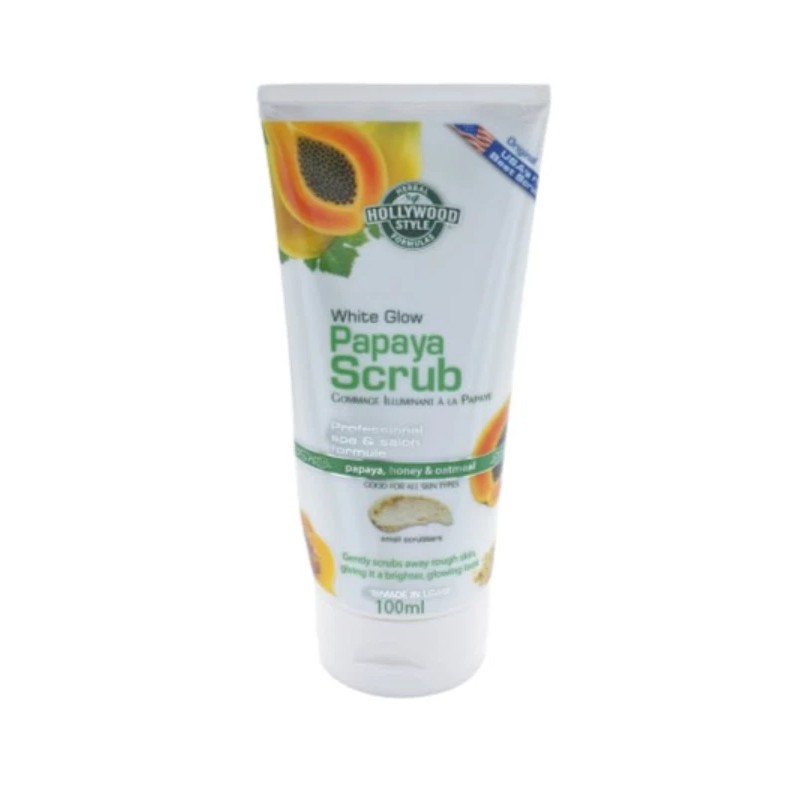 Hollywood Style White Glow Papaya Scrub - Professional Spa Formula