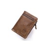 Genuine Leather Men Wallet, RFID Blocking Antimagnetic Credit Card Holder,