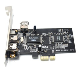 Pardarsey PCIe 3 Ports 1394A Firewire Expansion Card PCI Express (1x) to External IEEE 1394 Adapter Controller (2 x 6 Pin + 1 x 4 Pin) with Low Profile Bracket for Desktop PC and DV Port