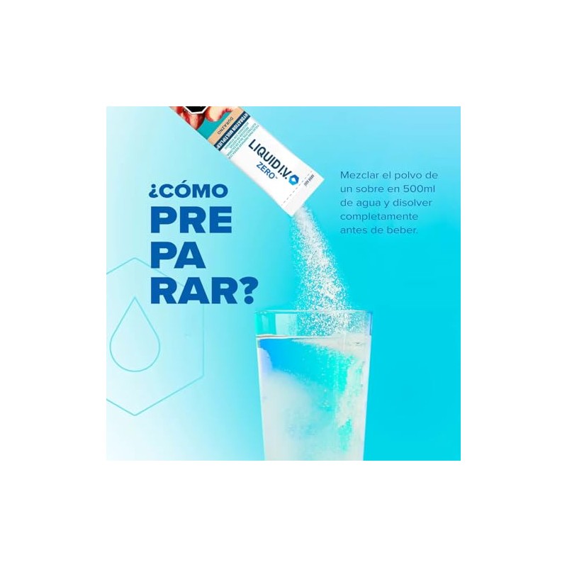Liquid Zero Hydration Multiplier Sobres Electrolitos Polvo Bajo Azucar Calorias