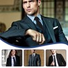 wlertcop Black Tie for Men, Ties Solid Uniform Pre-tied Adjustable