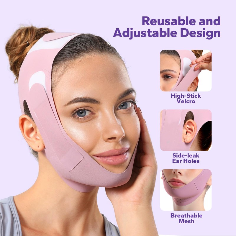 FairyFace Chinstrap for Sleeping, V-Line Lifting Chinstrap, V-Line Mask, Reusable