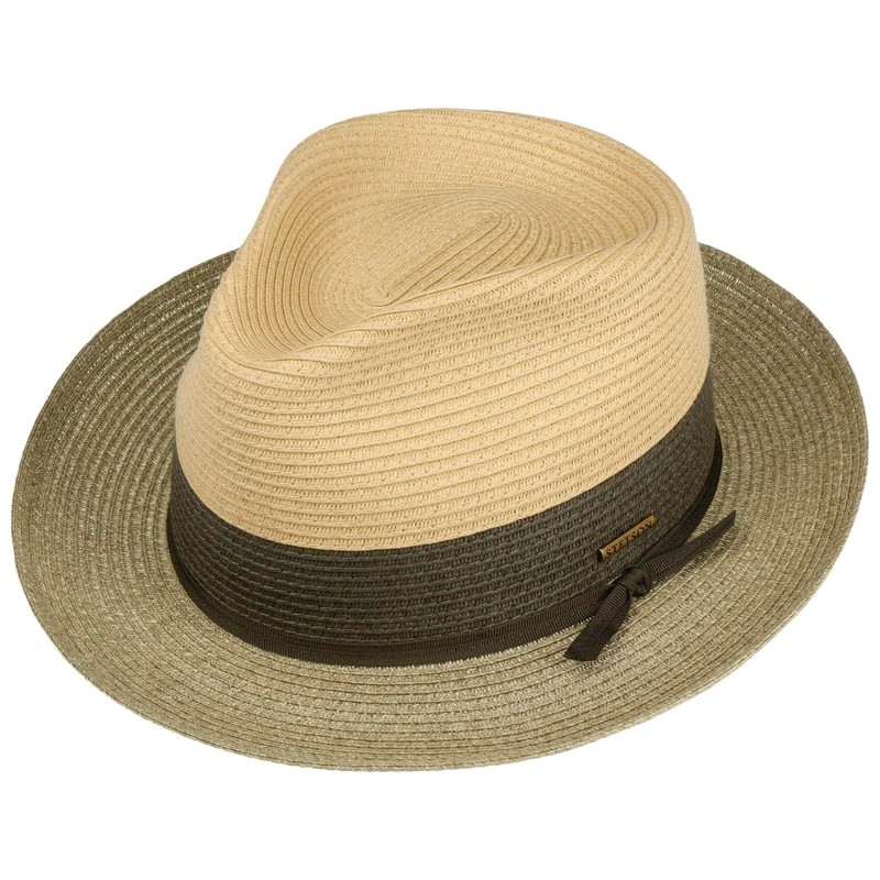 Stetson Dovito Fedora Straw Hat UV Protection Women Men Summer,