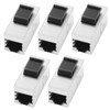 Pack of 5 10Gbps Cat7 Keystone RJ45 Module, 600 MHz