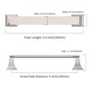 9BUILD 6 Pack 5 Inch Cabinet Handles Brushed Satin Nickel