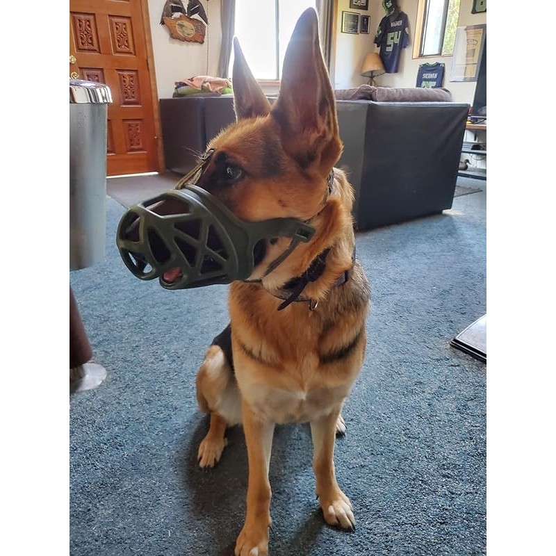 Mayerzon Dog Muzzle, Breathable Basket Muzzles for Small, Medium, Large