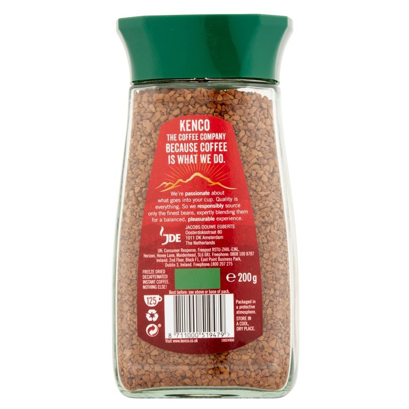 Kenco Decaffeinated Instant Coffee 200g