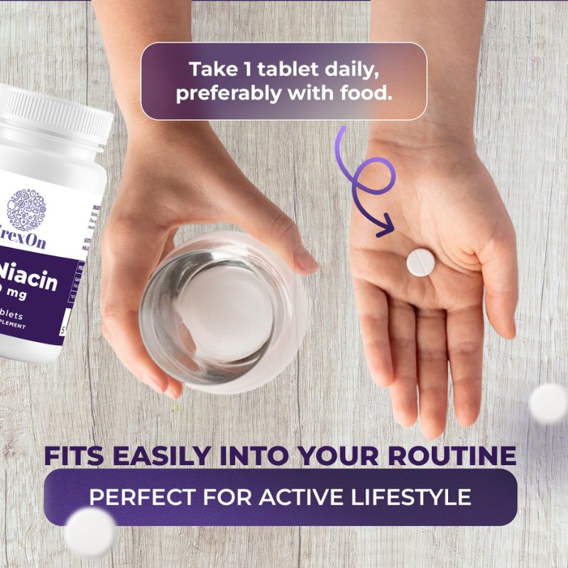 ErexOn Vitamin B3 | Niacin Supplement 50mg | 60 Vegan