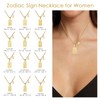 RIXERKOC Zodiac Necklace for Women Constellation Tarot Card Pendant Double