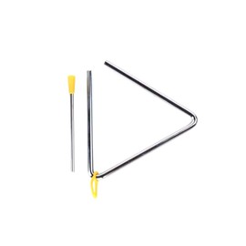 LannuMet Musical Steel Triangle Percussion Instrument with Striker，6 inch