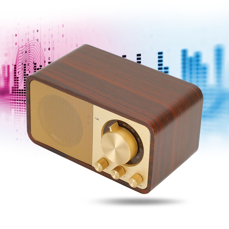 Retro Wood Bluetooth Speaker Clear Sound Quality Mini Portable Wireless