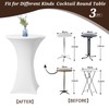 Set of 3 White Stretch Bar Table Covers for Bistro