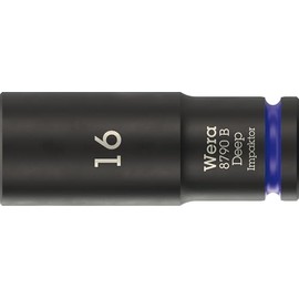 Wera 05005557001 8790 B Impaktor Deep Socket with 3/8 Inch Drive 16 x 63 mm