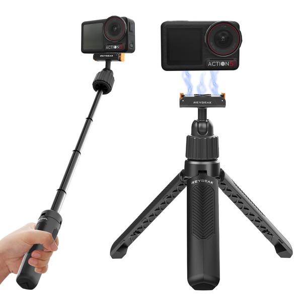 REYGEAK All-in-One Magnetic Suction Quick Removable Selfie Stick, Osmo Action