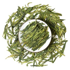 GOARTEA 50g / 1.76oz Spring Anji Bai Cha Long Jing White Dragon Well Loose Leaf Chinese GREEN TEA