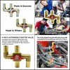 QEWHDJQ Solid Brass 3/4 Inch Heater Control Valve, 4-way Automobile