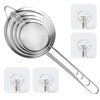 4-Piece Strainer Set with 4 Hooks, Stainless Steel Strainer, Kitchen