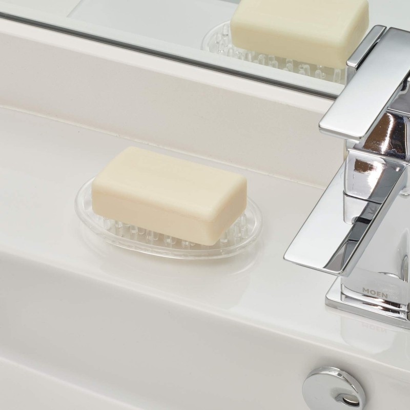 iDesign Plastic Soap Saver, Holder Tray for Bathroom Counter, Shower,