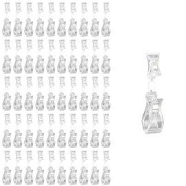 Pop Clip Holder 4.3 inches (11 cm) Height Rotates 360 Degrees on Both Ends for Price Display, Price Tag, Display Clear (50 Pieces)