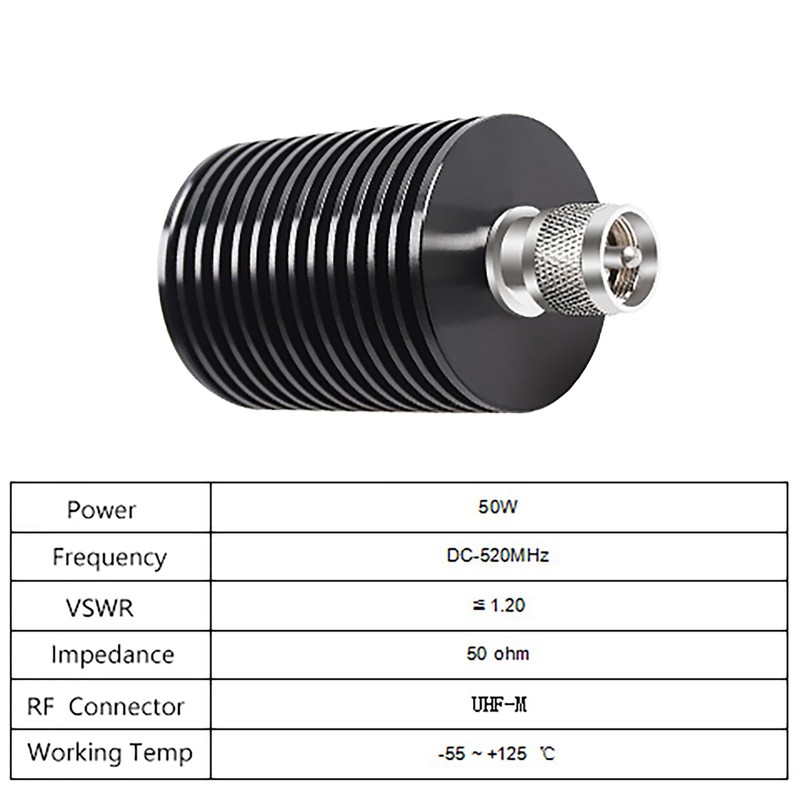 tunghey 50W PL259 UHF Male Plug RF Dummy Load, 50