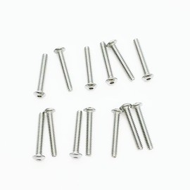 50Pcs #6-32x5/16 Button Head Socket Cap Screws Bolts, Stainless Steel 18-8 (304), Bright Finish, Fully Threaded, Allen Socket Drive