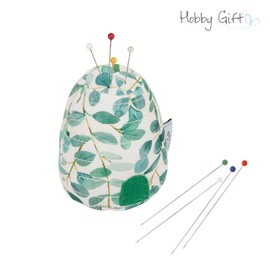 Hobby Gift Novelty Beehive Pincushion – Cute Holder for Sewing Quilting Needles, Accessories for Needlework DIY Crafts Dressmaking – 100% Cotton Fabric, Eucalyptus, 8.5 x 8.5 x 11cm