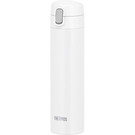 Thermos FJM-450 WH Water Bottle, Vacuum Insulated Straw Bottle, 15.2 fl oz (450 ml), White, For Cold Insulation Only