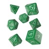 Q-Workshop Elven SELV14 Dice Set for RPG, Green & White
