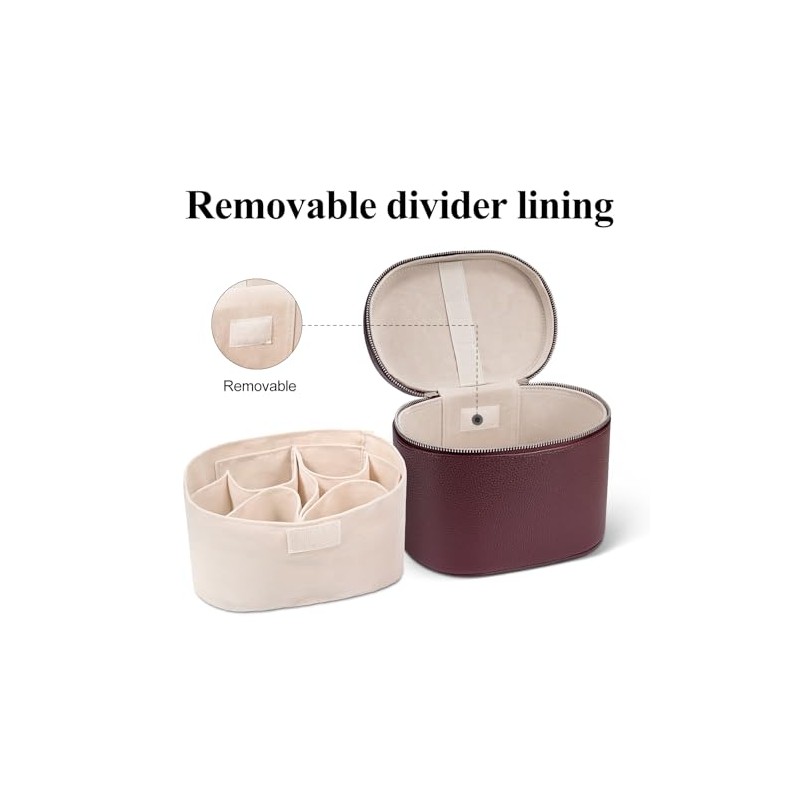 honitty Bolsa de Maquillaje de Viaje con Compartimentos y Asa