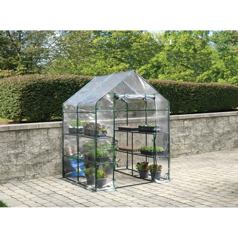 Miracle-Gro 4'8" x 4'8" x 6'5" All-Season Small Walk-in Greenhouse