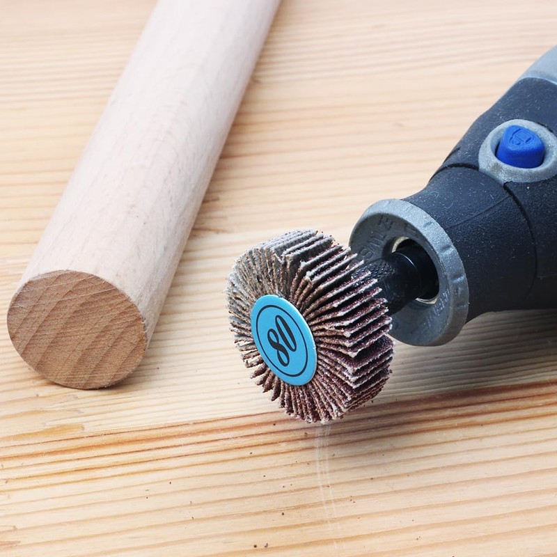 AUTOTOOLHOME 20PCS Abrasive Flap Wheel Sander 80 Grit 1/8" Shank