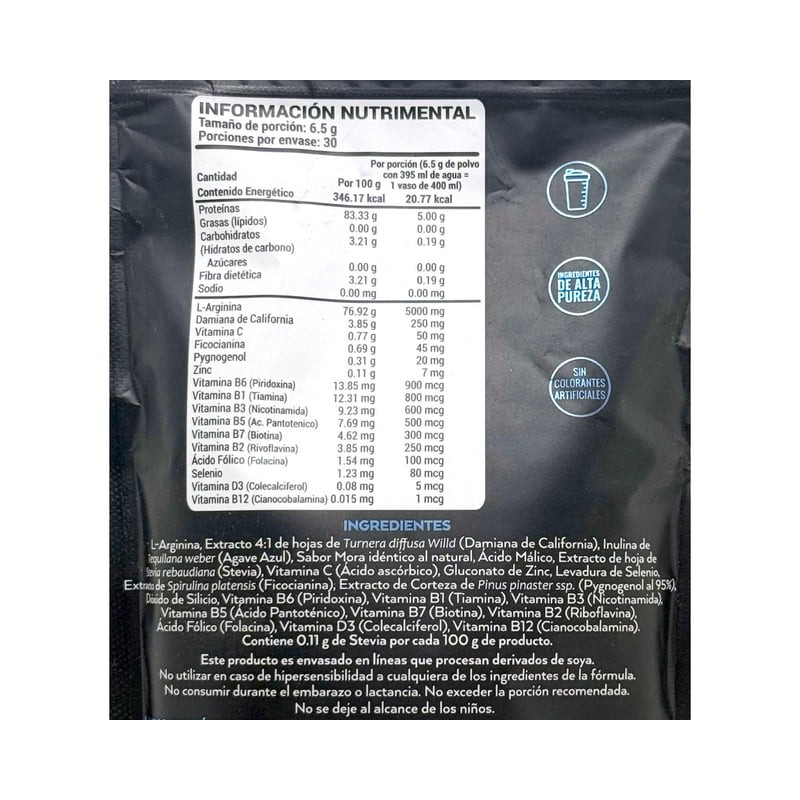 PureZeus for Men 195 g sabor Mora Azul Pure Health