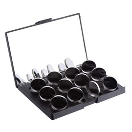 Allwon Empty Magnetic Eyeshadow Makeup Palette with 12 Pieces 26 mm Round Metal Pans