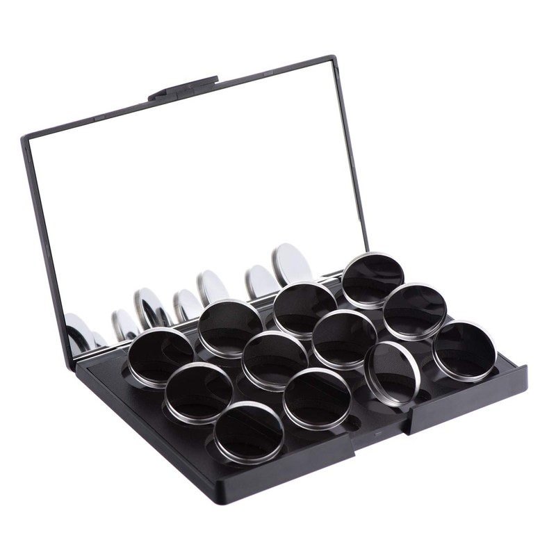 Allwon Empty Magnetic Eyeshadow Makeup Palette with 12 Pieces 26