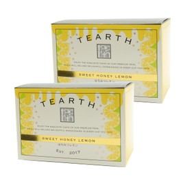 TEARTH Honey Lemon Tea Bags, Individually Wrapped with 25 Bags, Set of 2