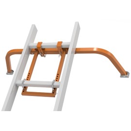 Qualward Ladder Stabilizer, Extended Ladder Stabilizer Accessory for Roof Gutter with Non-Slip Rubber Feet, Heavy Duty Steel Ladder Roof Hook with Wing Span/Wall Ladder Standoff