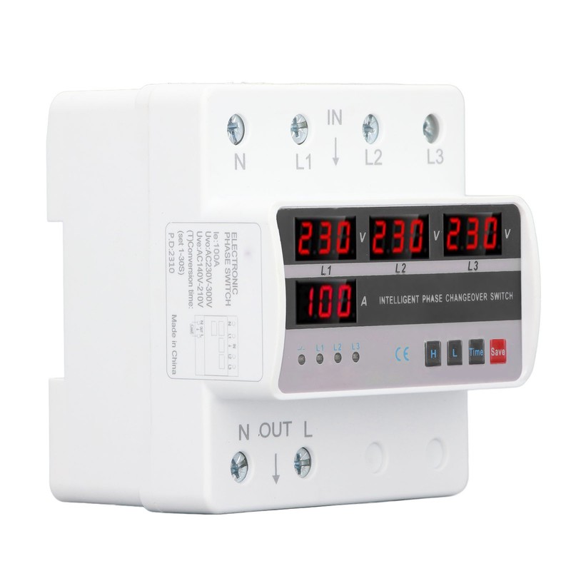 3 Phase Voltage Transfer Switch DIN Rail Mounted Electrical Selector