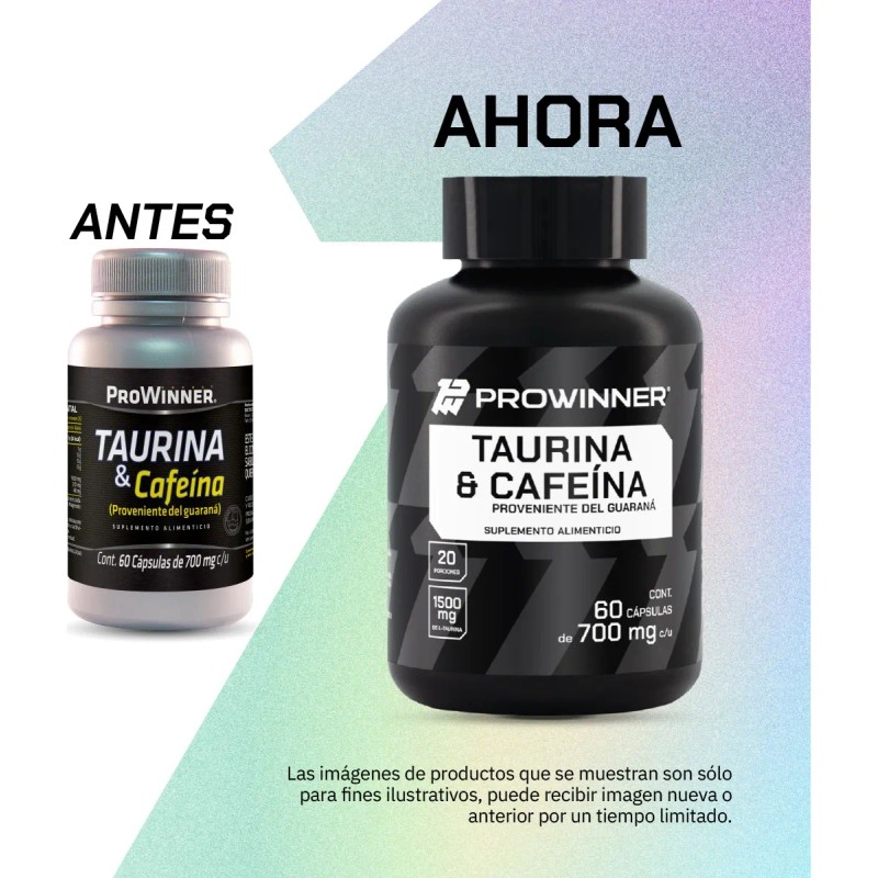 Taurina Cafeina (60 Caps) Prowinner Sin Sabor